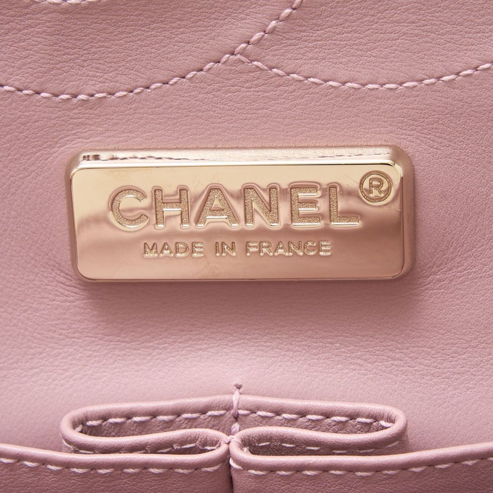 Chanel Bag Python Chain Pink Beige Shoulder Matelasse - Picture 11 of 16